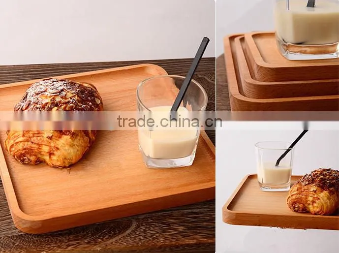 wholesale simple wood square plate for food