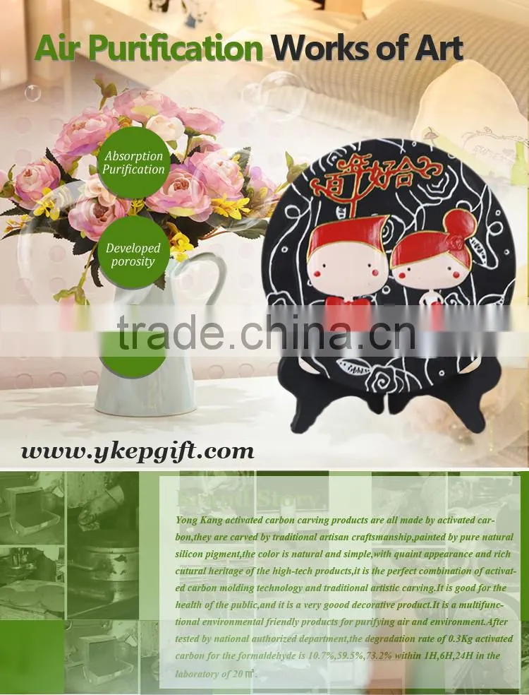 wedding decoration plate formaldehyde benzene removal resin artware