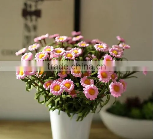 China wholesale plastic daisy flower artificial flowers daisy that looks real for home decoration
