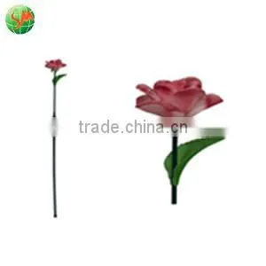 Single head red rose flower solar light