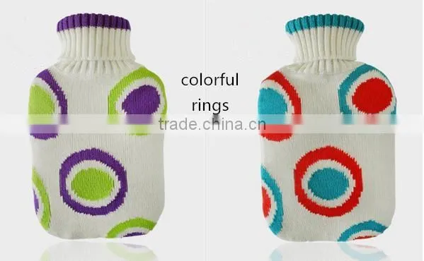 PVC hot water bottle classic big with knitted cover 1800ml