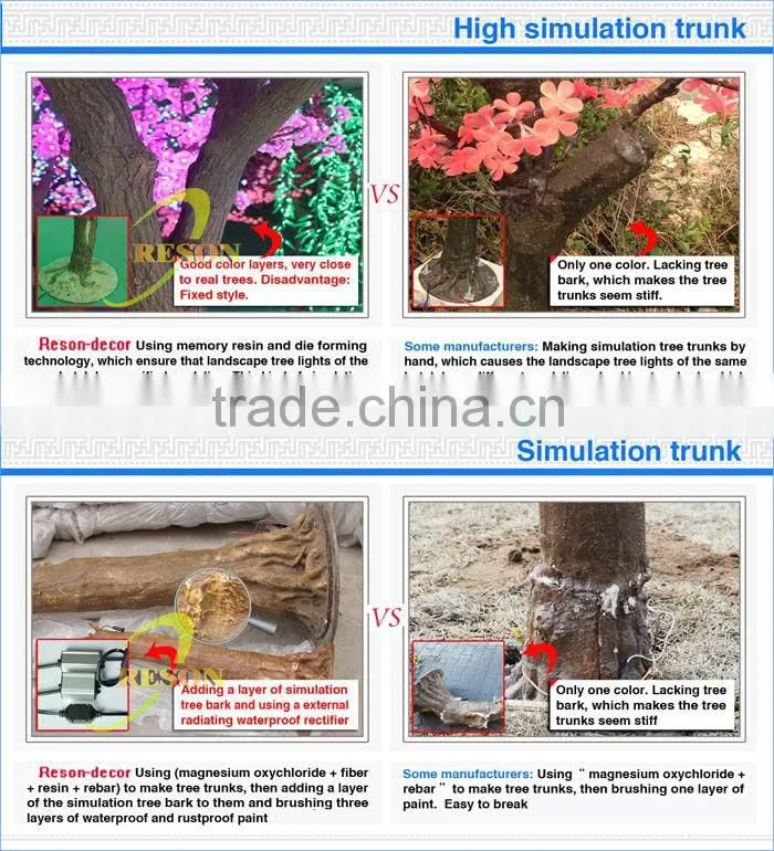 H:80cm tree LED lighting tree with flowers dollar tree wholesale baobab trees for sale