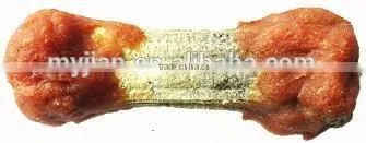 MJN19A Chicken & small fishskin pressed bone dumbbell(10cm)