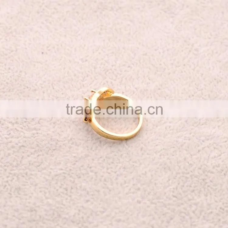 >>>2016 YIWU T&J women fashion Korean style rings gold plated mouth rhinestone crystal rings for lady/