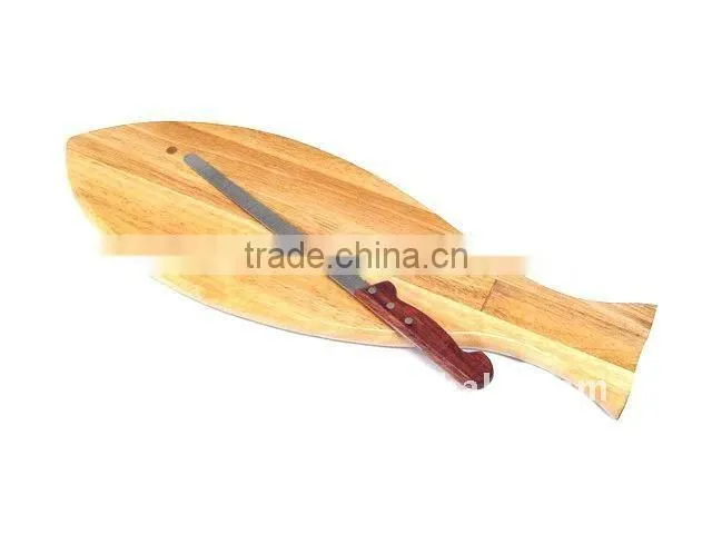 wooden cutting board chopping block with fruit shape