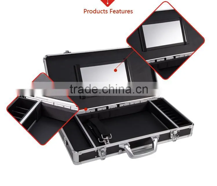 High Quality Lovely 2 In 1 Pull Out Trays Trolley Makeup Case