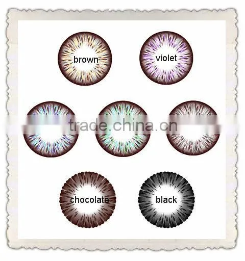 korean 1 year 3 tone violet baby colored contact lenses wholesale