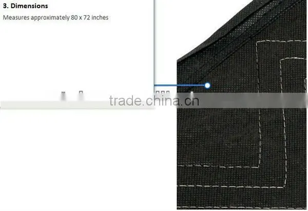 Waterproof Moving Blanket made of polyester and recycle cotton filling