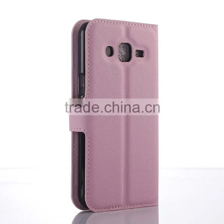 Wholesale Folio Stand Case for Samsung GALAXY J3 PU Leather Flip Cover with Wallet