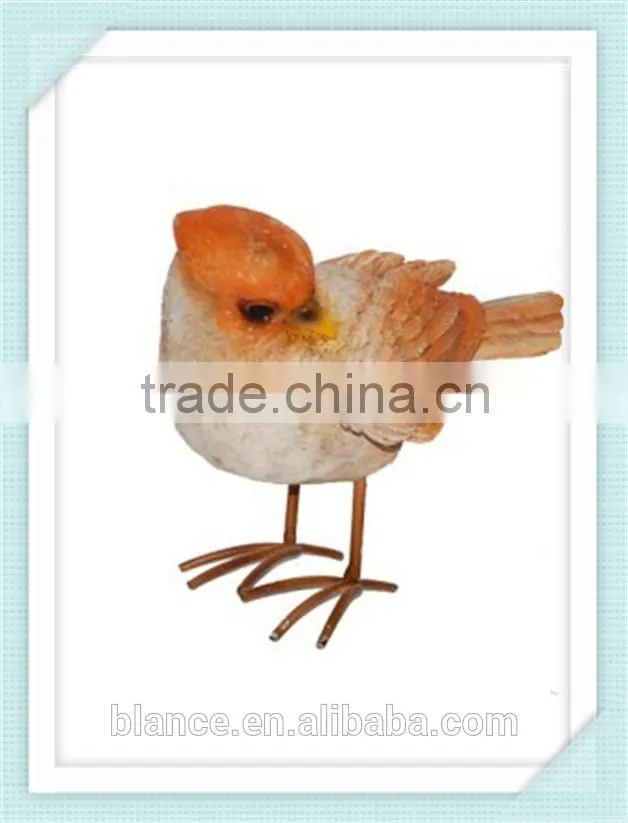 resin bird figurine with long feet home and garden decor