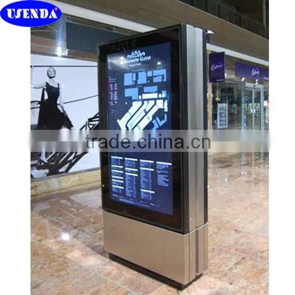 42 55 65 inch Stand touchscreen electronic lcd outdoor signs advertising display with IP65 enclosure