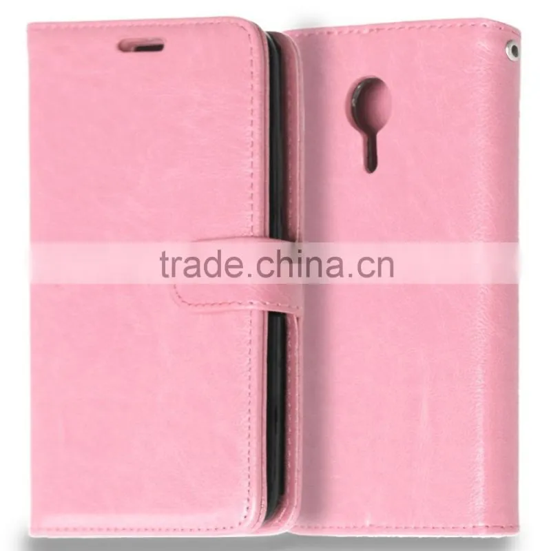 Mobile Phone PU Leather Flip Card-slot Case for Meizu MX5