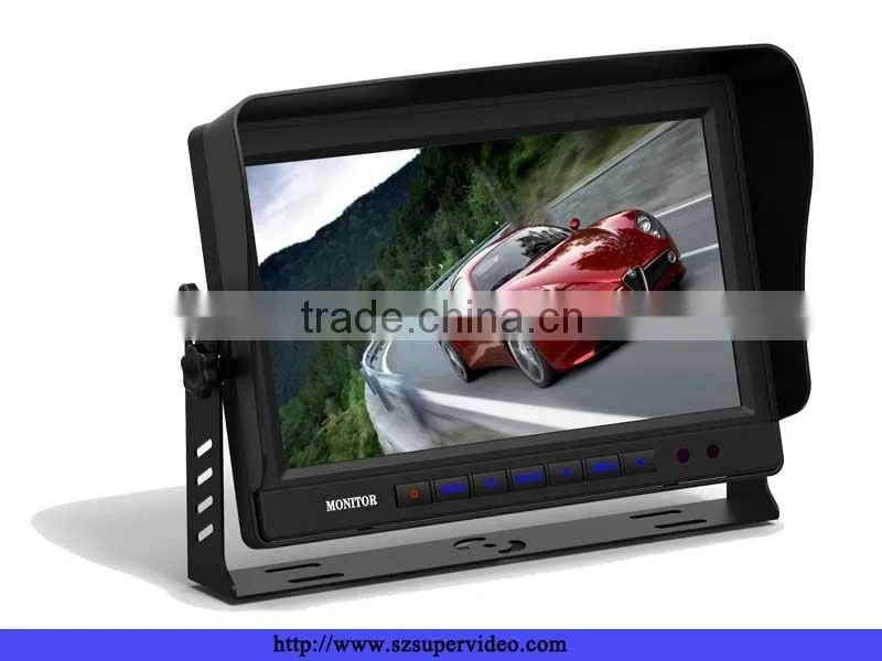 10.1 inch car quad monitor automobile dashboard monitor with 4 video input