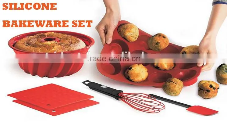 Traditional Food Grade Unbreakable Silicone Microwave Cake Pans