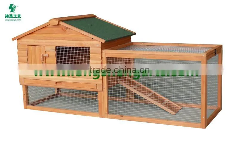 Wooden Rabbit Hutch with run