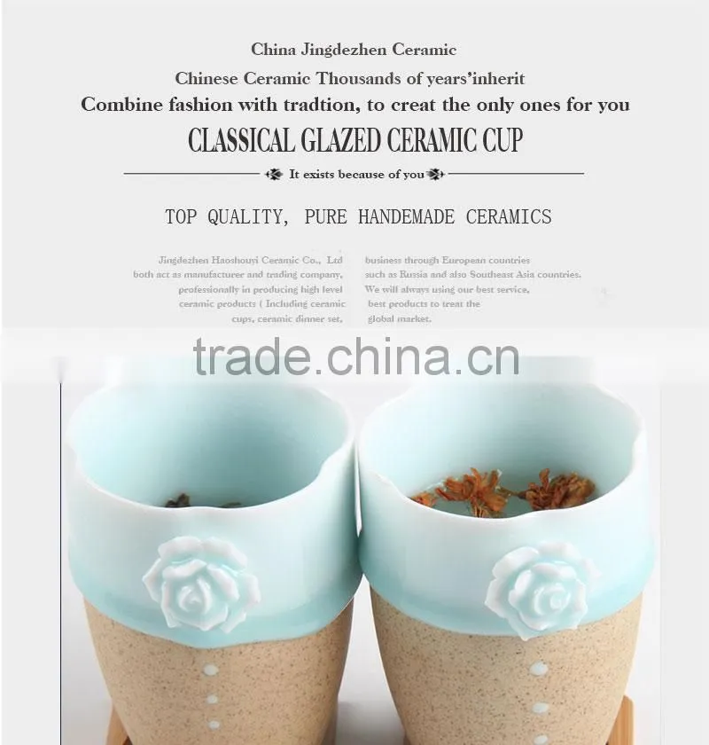 New product unusual blown and blue ceramic cups and mugs CC-C077