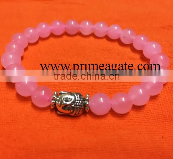 Rose Quartz Hot Selling colorful hot sale agate Buddha bracelet