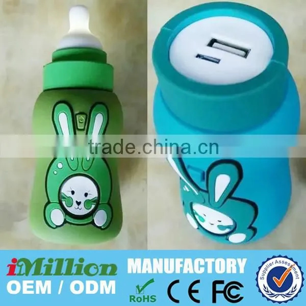 baby's bottle shape charger feeding bottle power bank gift