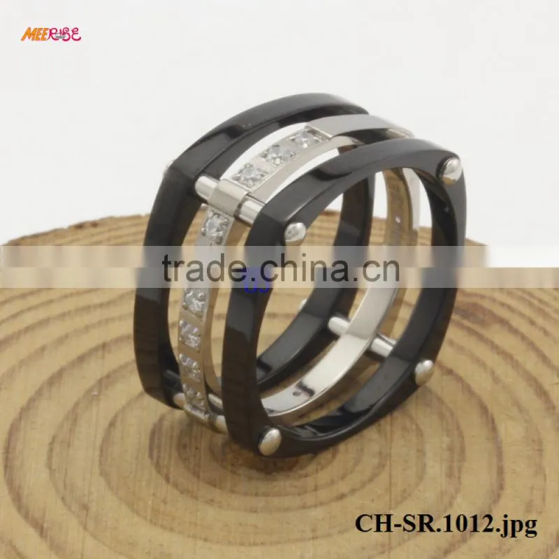 Fashion Wood Jewelry Brushed Surface KOA WOOD Inlaid Inner Titanium Ring