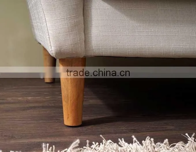 modern nordic style wooden legs sofa furniture button tufted fabric upholstered sofa set