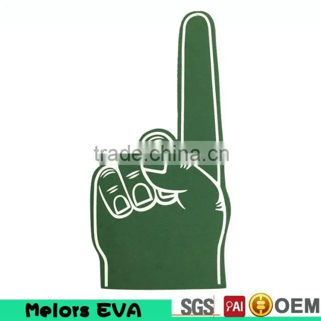 Melors high density custom printed soft eva foam giant foam hands/foam finger hand for sport cheering items