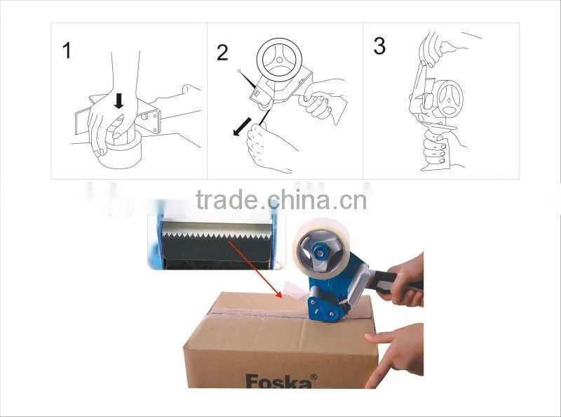 Hot Sale Hand Held Plastic Manual Carton Packing Tape Dispenser