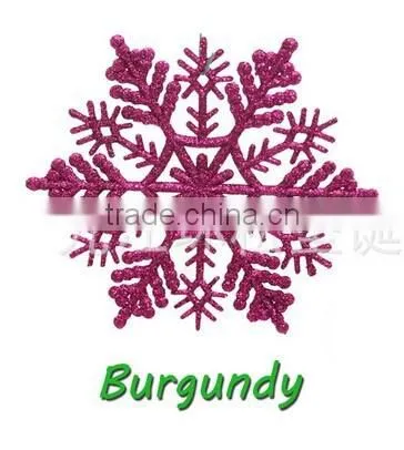 decoration christmas plastic glitter snowflake