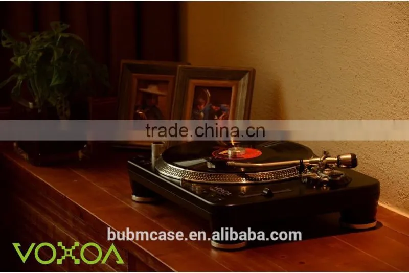 VOXOA DJ Turntable T80 High Torque 3 Speed Vinyl Turntable with height adjustable S-shaped pick up arm