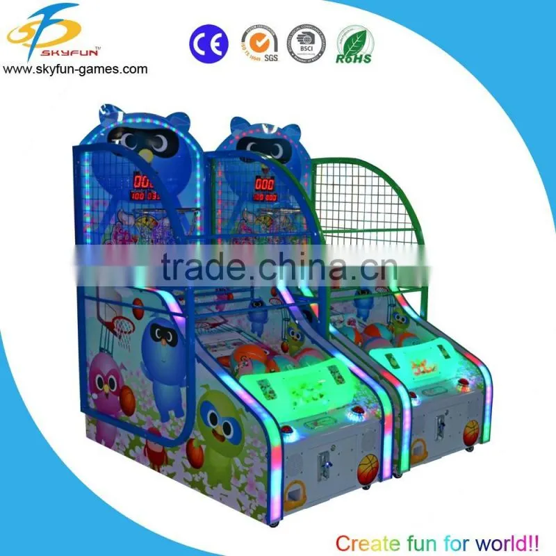 Luxurious 2 players basketball machine with LED light