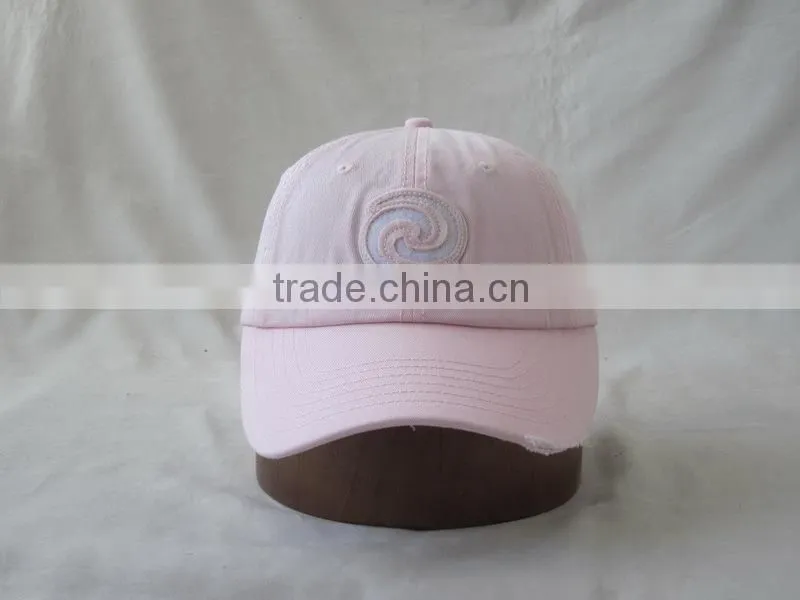 100% cotton girls' washed cap for golf