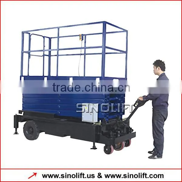 Sinolift SJY(II) Mobile Scissor Lift Platform with Traction Device