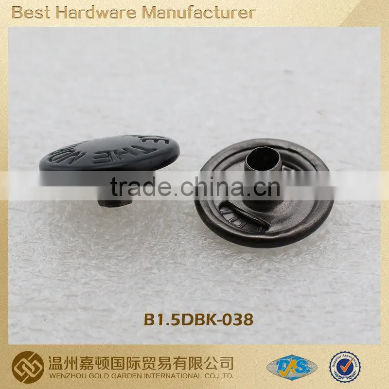 Alloy-made coat snap button for Apparel, various designs customized