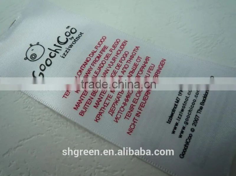 full color printing label for polo shirt