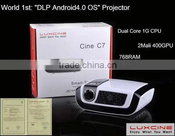 Hottest !!! C7 1080P 100Hz LED mini pocket projector for ipad