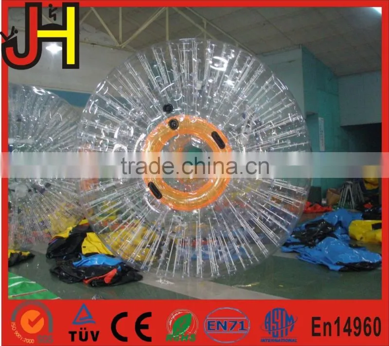 3.3m or customized body zorb, inflatable grass body zorb ball for sale