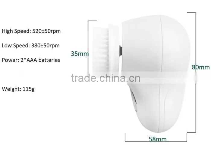 Battery operated electric facial cleanser