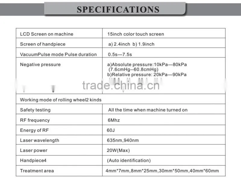 Liposuction Massage Vacuum Roller Cavitation Slimming Treatment Machine