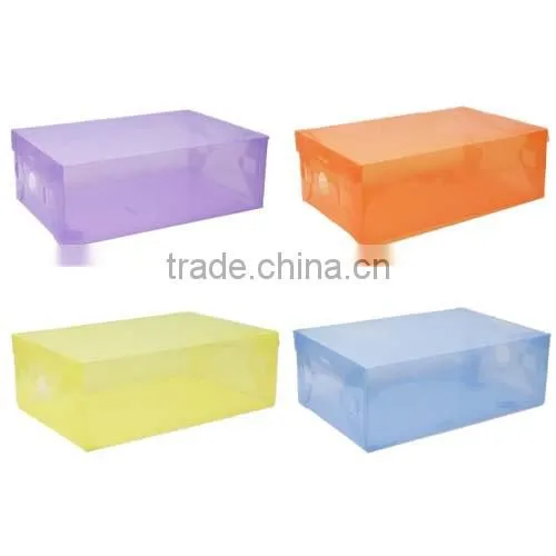 Hot Selling Transparent Plastic Flip-open cover Drawer Shoes Box/ Storage Box (BLWS1027)