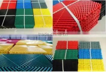 2016 new anti slip Plastic Vinyl Puzzled Interlocked garage matten
