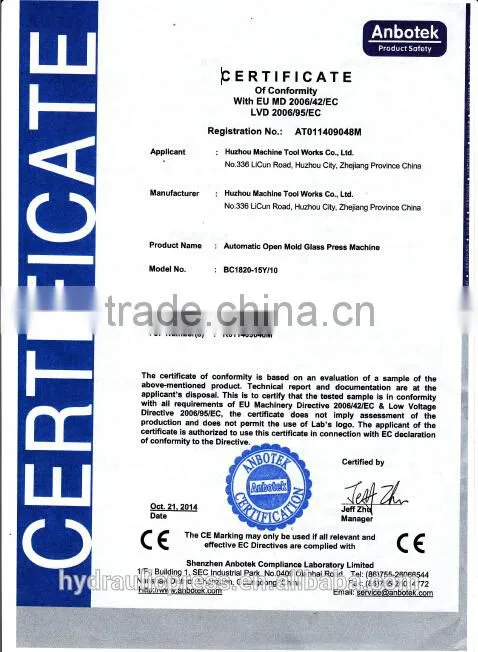 2015 Most Popular Top Quality Glass Bending Machine