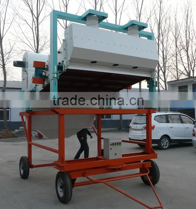 Corn paddy millet grains vibrating screen cleaning machine