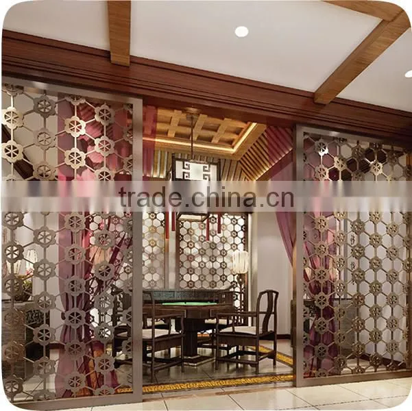 Hot Sale Laser Cut Stainless Steel Living Room Partition Design
