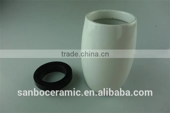 Cheap Price Colorful Ceramic Sugar Pot with Black Cover for tea,coffee