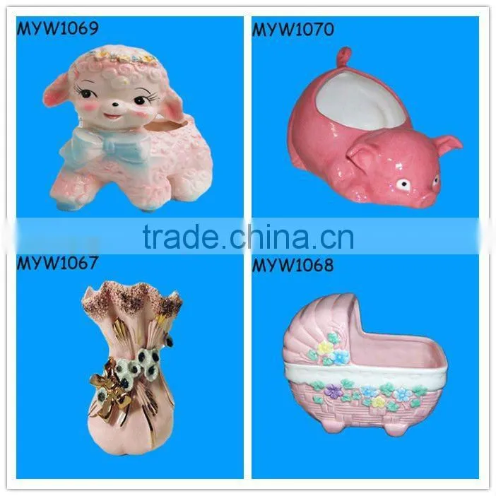 cute cactus cemetery decoration pink themed gifts ceramic plants flower pots