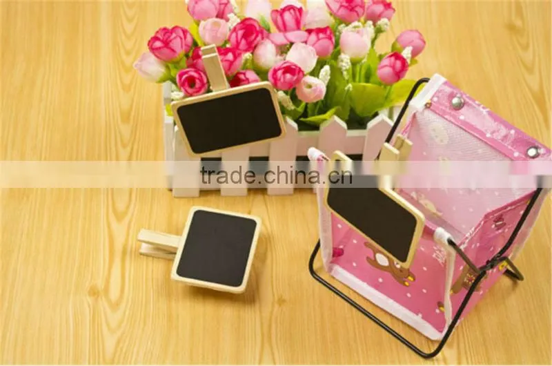 wholesale in stock Mini Wooden Clip Blackboard free wedding gift tags decorative gift tags Multi-function tag message folder