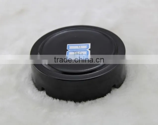 black pigment glass ashtray with logo