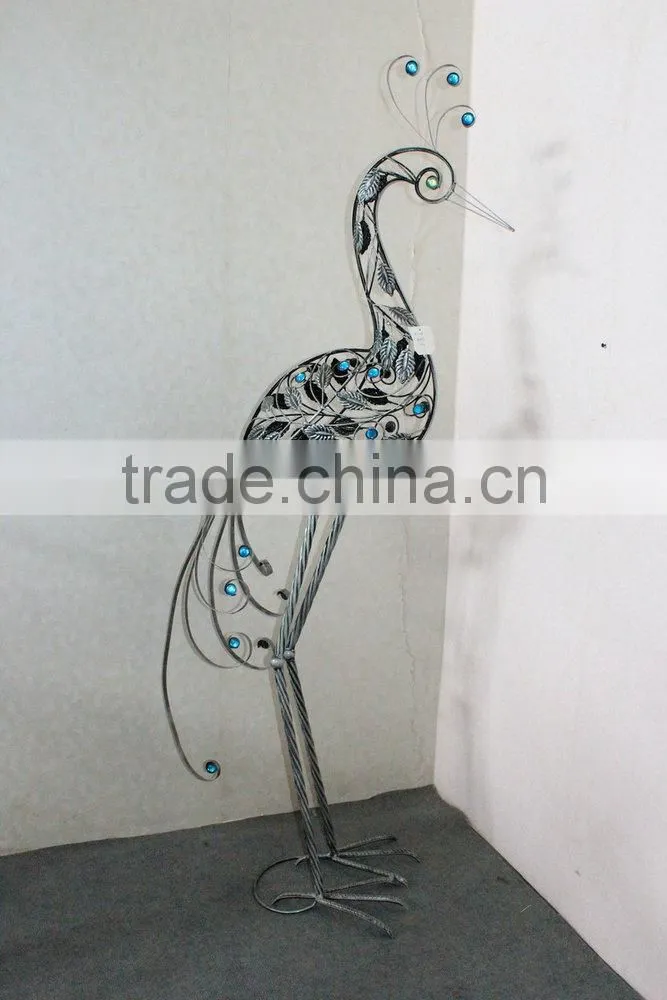 Metal peacock garden decoration