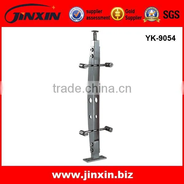 High quality double sides SUS 316 wood handrail for outdoor