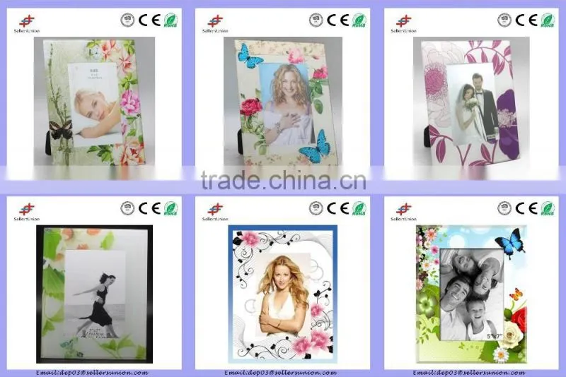 New Design Printed Glass Picture Frame Moulding 6"x8"