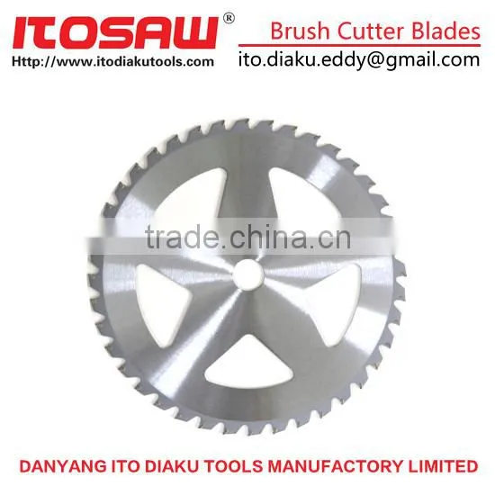 Grass Cutter blade for the Mower, SK-5 material 4T with tooth size from 230mm to 600mm, thickness from 1.0mm to 3.0mm